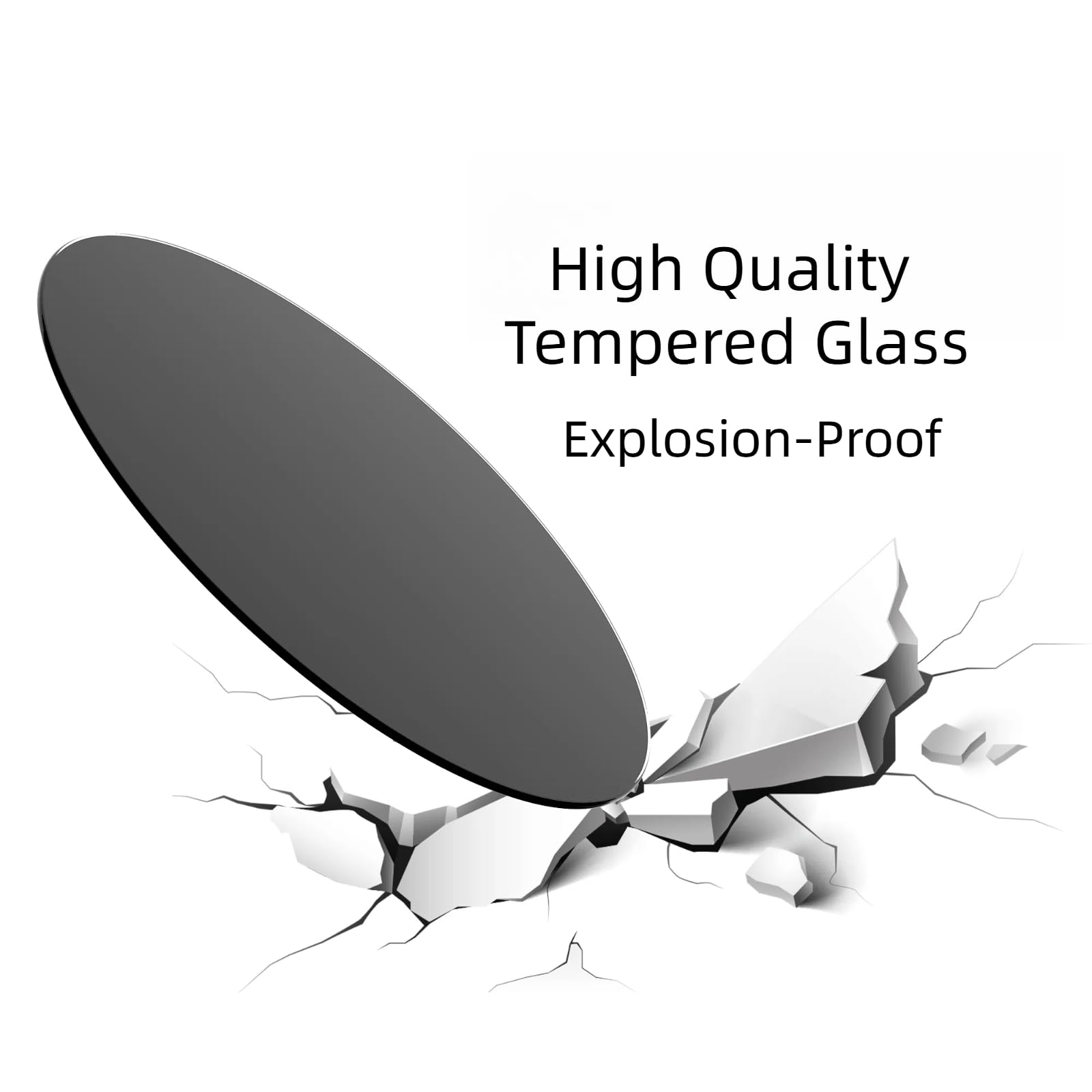 36 Inch Round Tempered Glass Table Top - 1/4