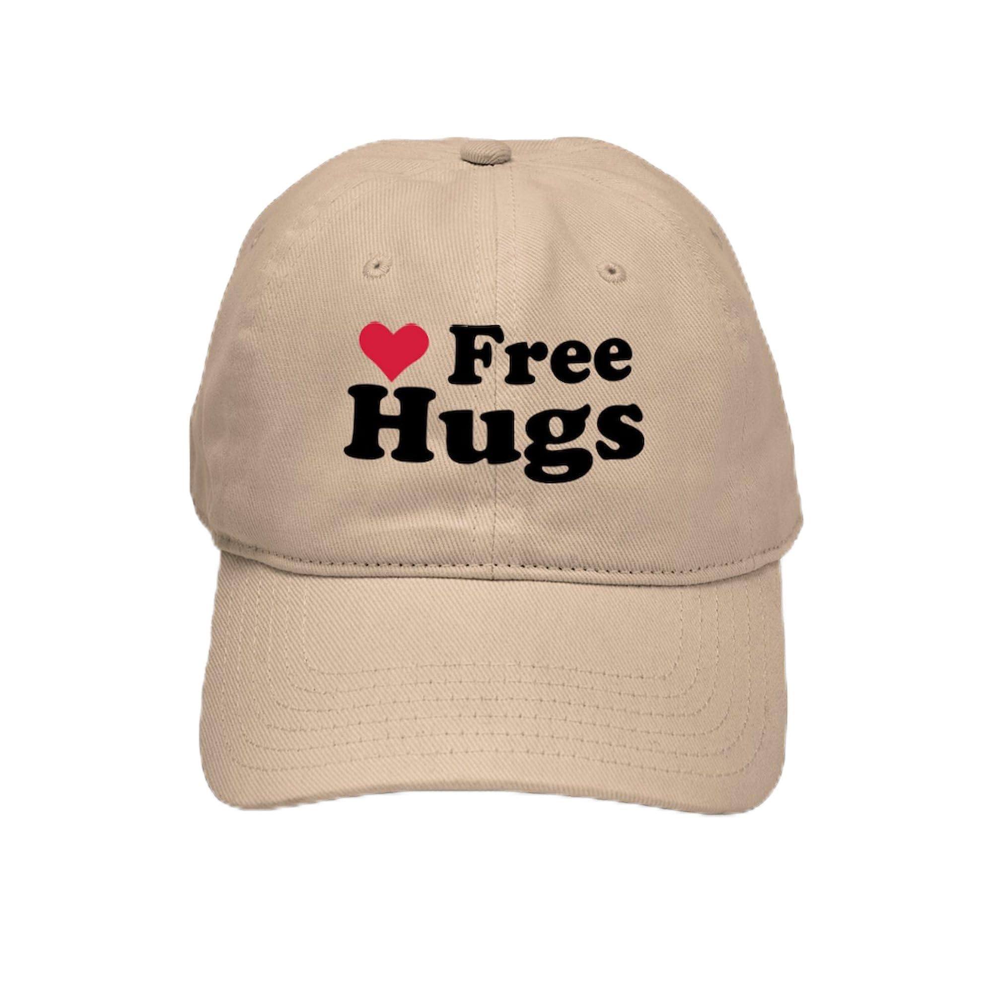 Free Hugs Adjustable Baseball Cap - Unisex Cotton Dad Hat for Men & Women - Perfect for Casual Wear, Sports, and Outdoor Activities