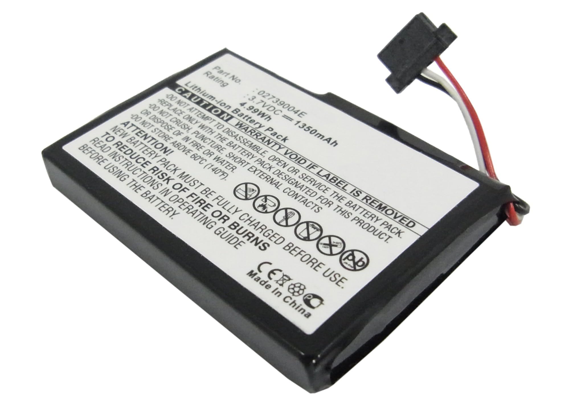 Synergy Digital GPS Battery - 1350mAh Li-ion Replacement for Mitac Mio P565 & Compatible with Mitac 02739004E - Long Lasting 3.7V Power Solution for Road Trips, Hiking & Outdoor Navigation
