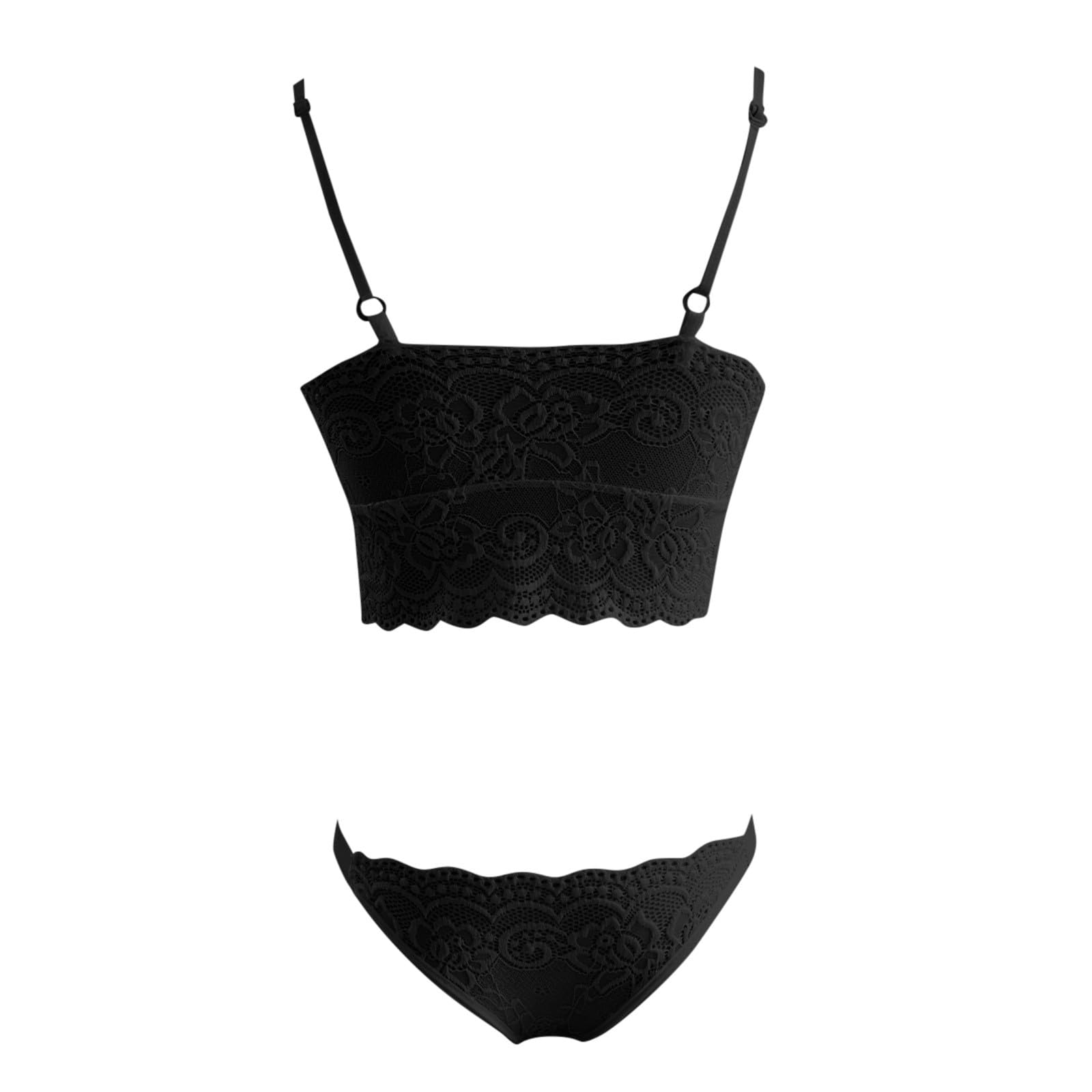 Sexy Plus Size Lingerie Set for Women - 2 Piece Lace Underwire Bra & Panty Set | Perfect for Valentine's Day, Honeymoon & Romantic Nights
