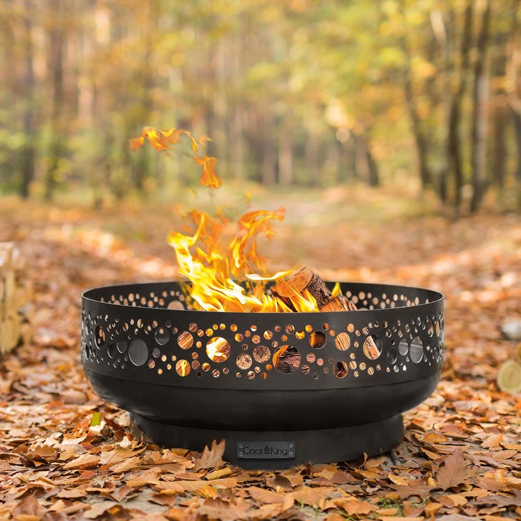 Good Directions Cook King Boston 31.5 Inch Outdoor Fire Pit - Perfect for Backyard, Patio, and Camping Gatherings