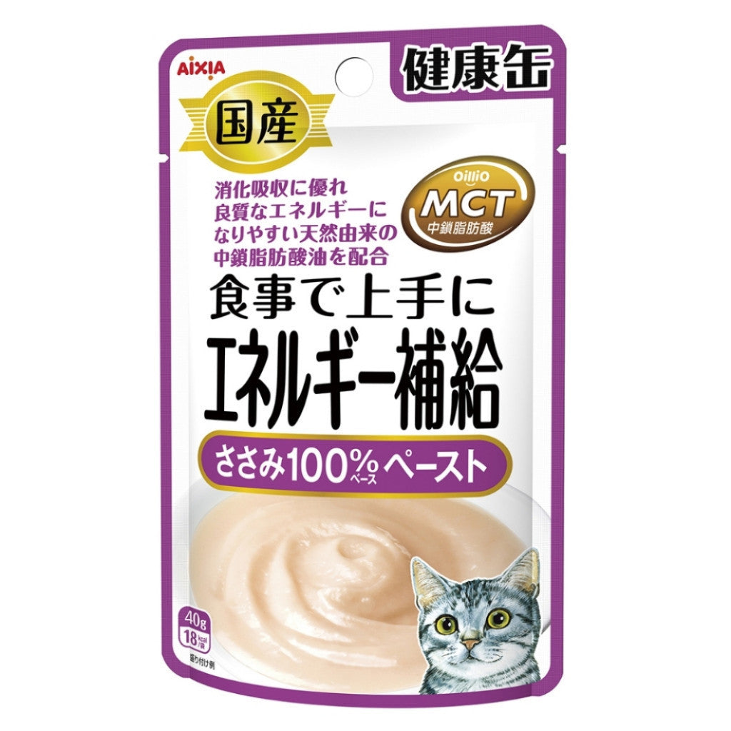 Aixia Kenko Pouch 40g Cat Treats for All Ages - Kitten to Senior Cats | Water & Energy Supplement with Oral Care Benefits | 3 Texture Varieties | Perfect for Hydration Boost & Dental Health at Home or Travel