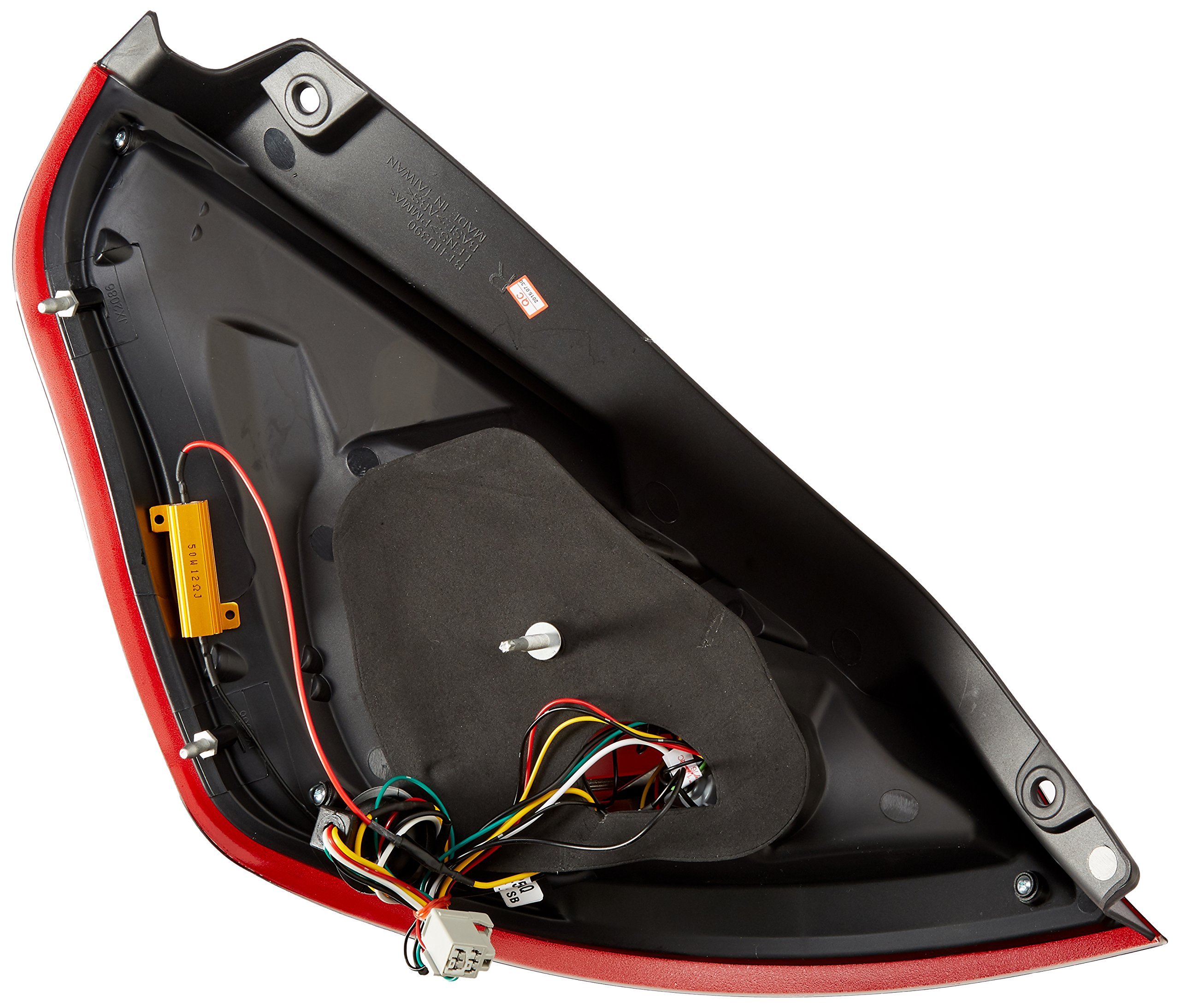 Spec-D Tuning Red Smoke LED Tail Lights with LED Tube for 2011-2013 Ford Fiesta Hatchback - Left & Right Pair Assembly - Enhanced Visibility & Style for Night Driving & Car Customization