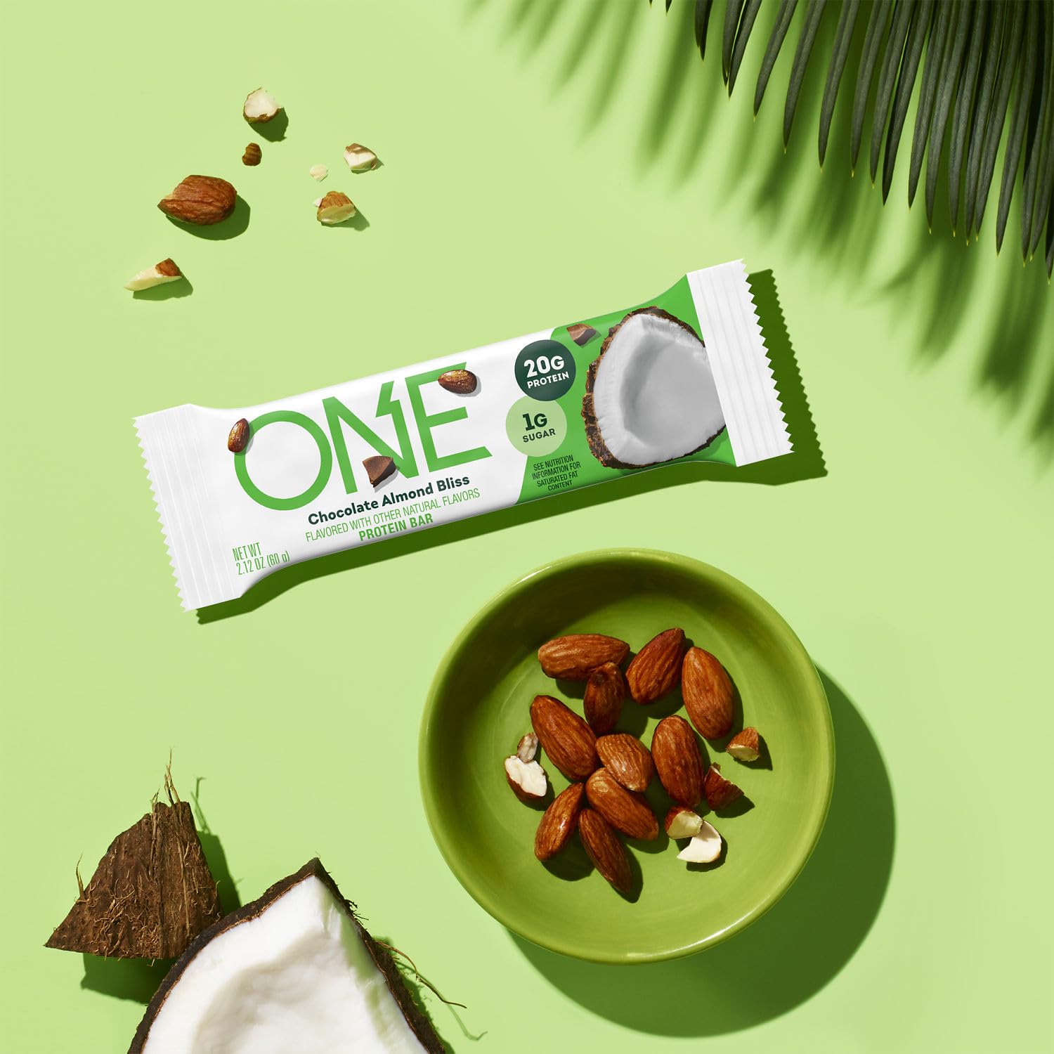ONE Protein Bars, Chocolate Almond Bliss - Gluten Free, 20g Protein, 1g Sugar - Healthy Snack for Weight Loss & Muscle Building (12 Pack, 2.12 oz) - Perfect for Gym, Hiking & On-the-Go Nutrition