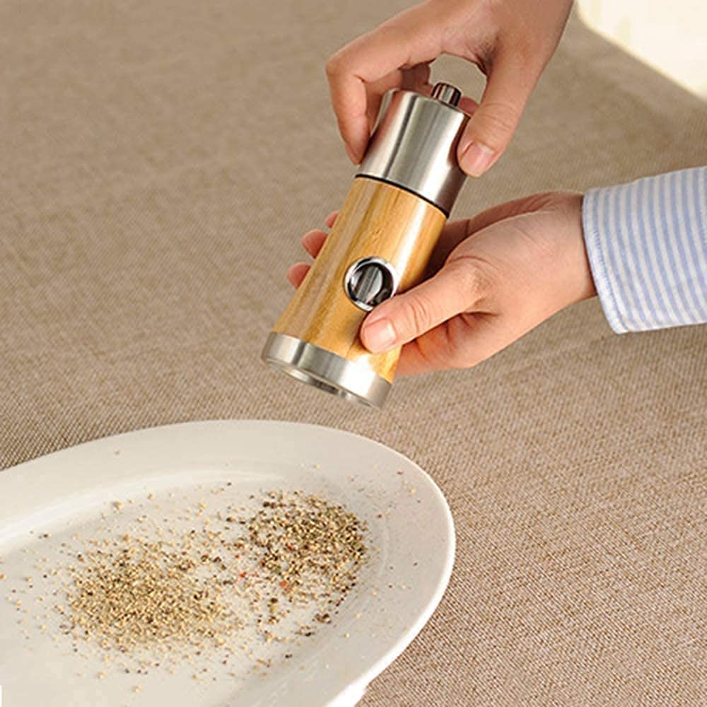 Premium JYYBN Pepper Grinder - Adjustable Ceramic Rotor Manual Salt & Pepper Mill for Kitchen, Spice Jar with Coarse to Fine Grind Settings - Perfect for Cooking, Dining & Gourmet Seasoning