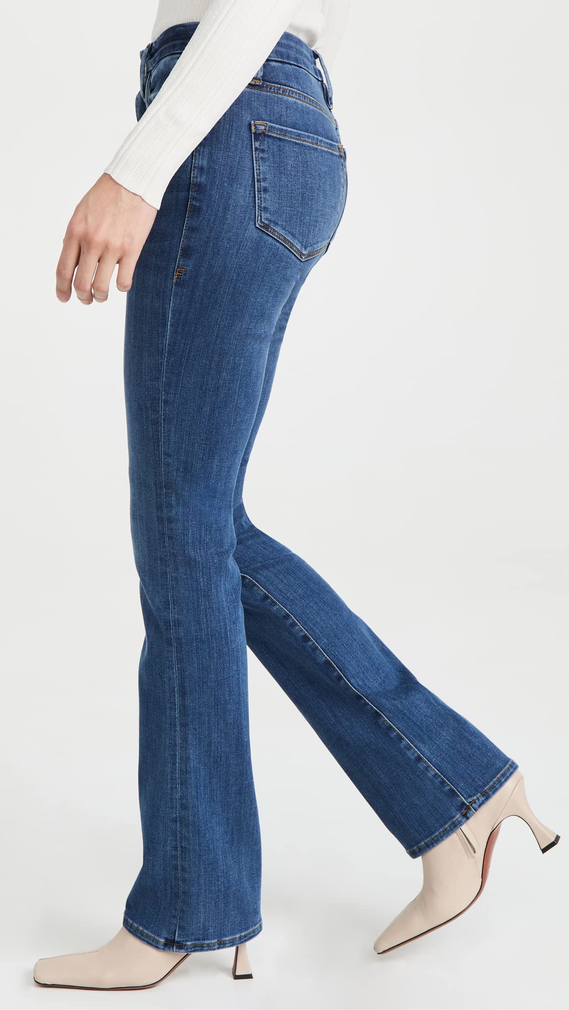 FRAME Women's Boot Cut Jeans - High Waist Stretch Denim Pants for Casual Wear & Night Out | Perfect for Work, Date Night and Everyday Style