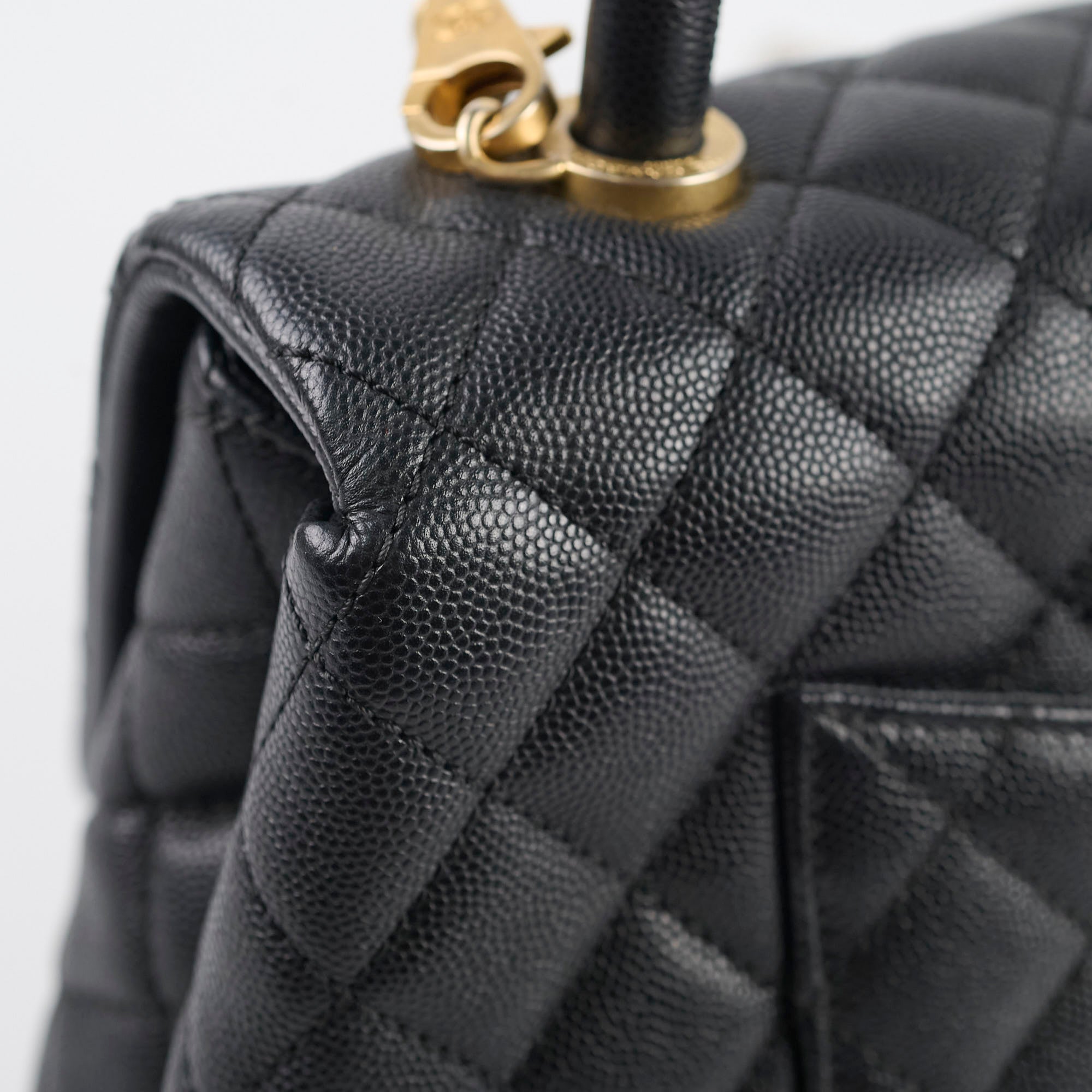Chanel Medium Coco Handle Bag in Black Caviar Leather - Luxury Crossbody Purse for Women, Perfect for Work, Evening Events & Daily Use
