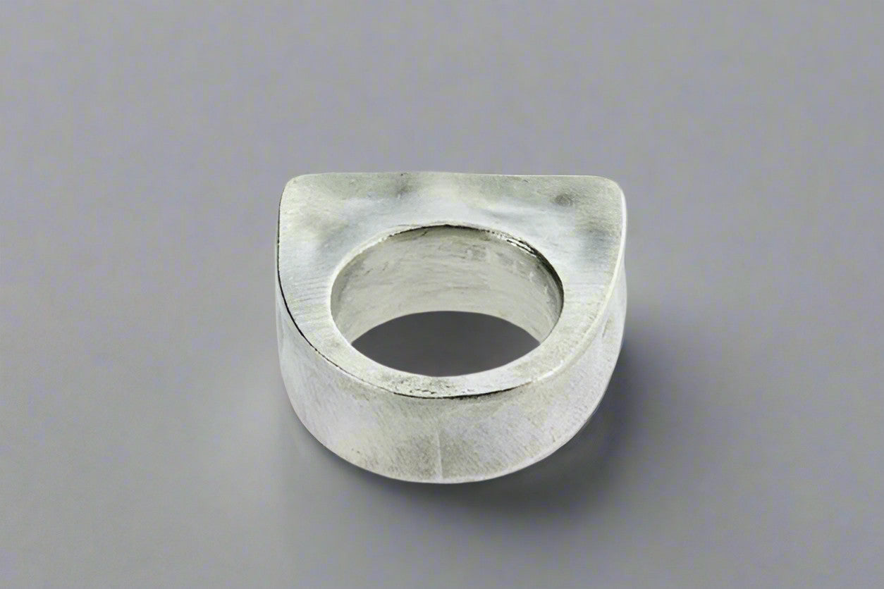 Large Dent Ring - 925 Sterling Silver Jewelry for Women - Perfect for Casual Wear, Parties & Gifts
