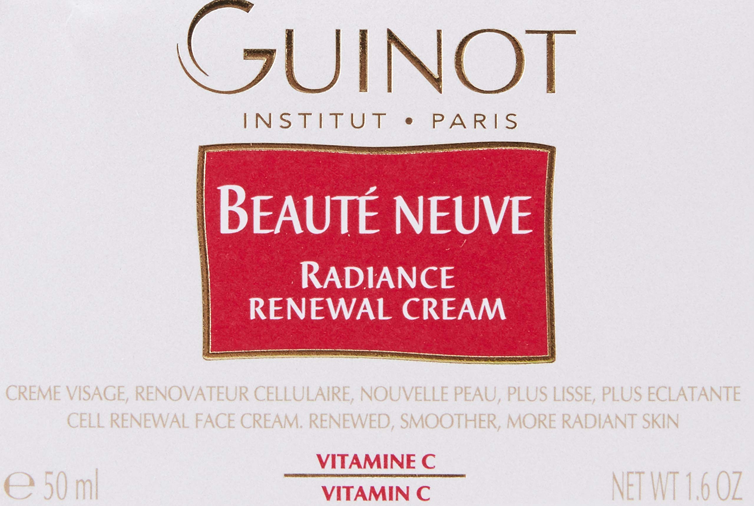 Guinot Beaute Neuve Radiance Renewal Cream - 1.6 oz Anti-Aging Face Moisturizer for Glowing Skin | Day & Night Hydration for Women & Men