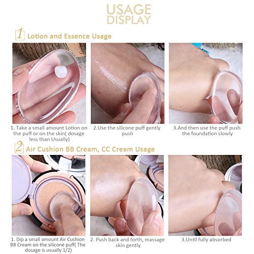 Jenna Silicone Makeup Sponge - Transparent Drop Design, White Color | Perfect for Liquid Foundation, Cream Blush & Seamless Makeup Application
