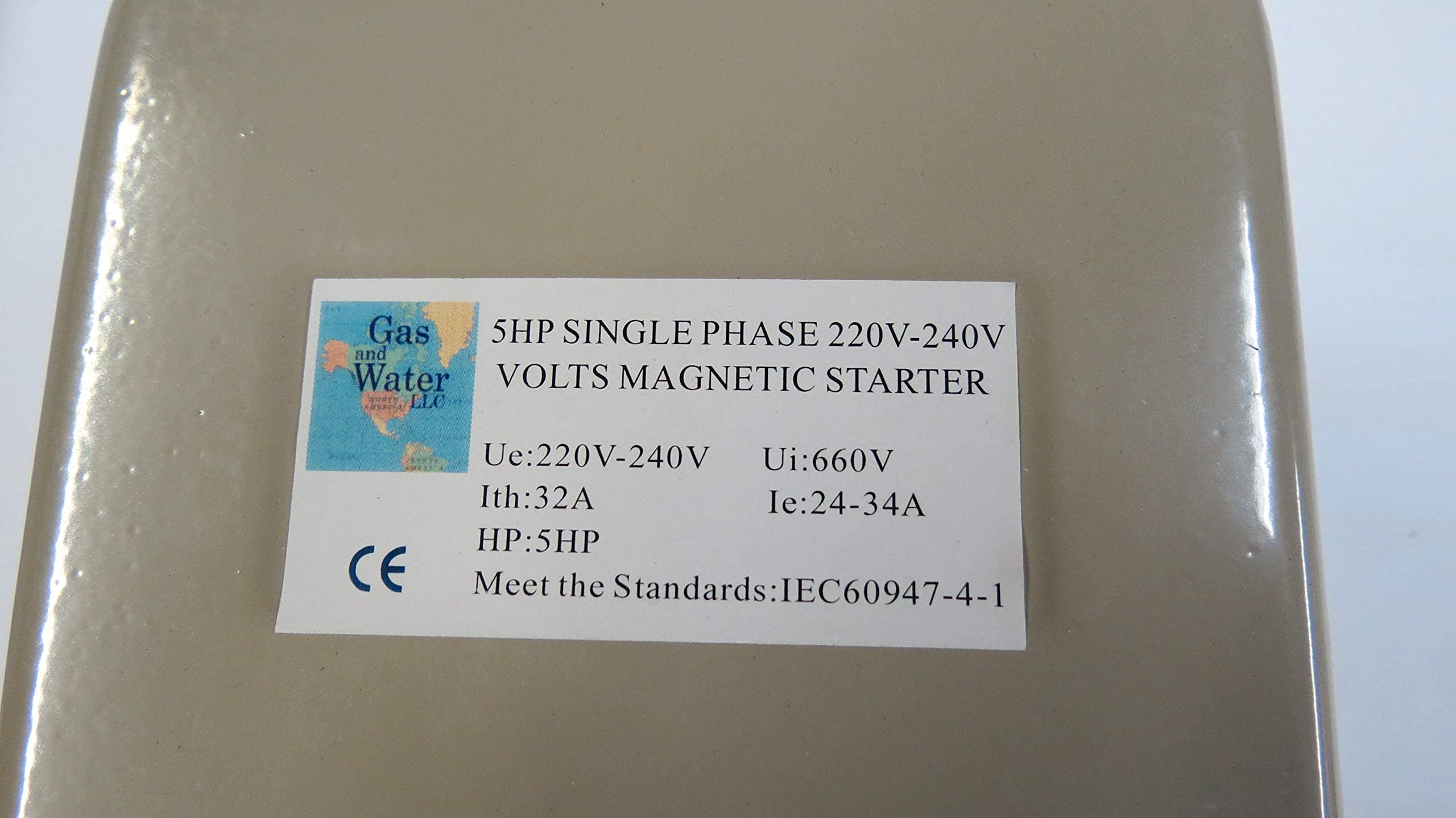 5 HP Single Phase 220/240V Magnetic Electric Motor Starter with On/Off Switch - Ideal for Industrial Machinery and HVAC Systems