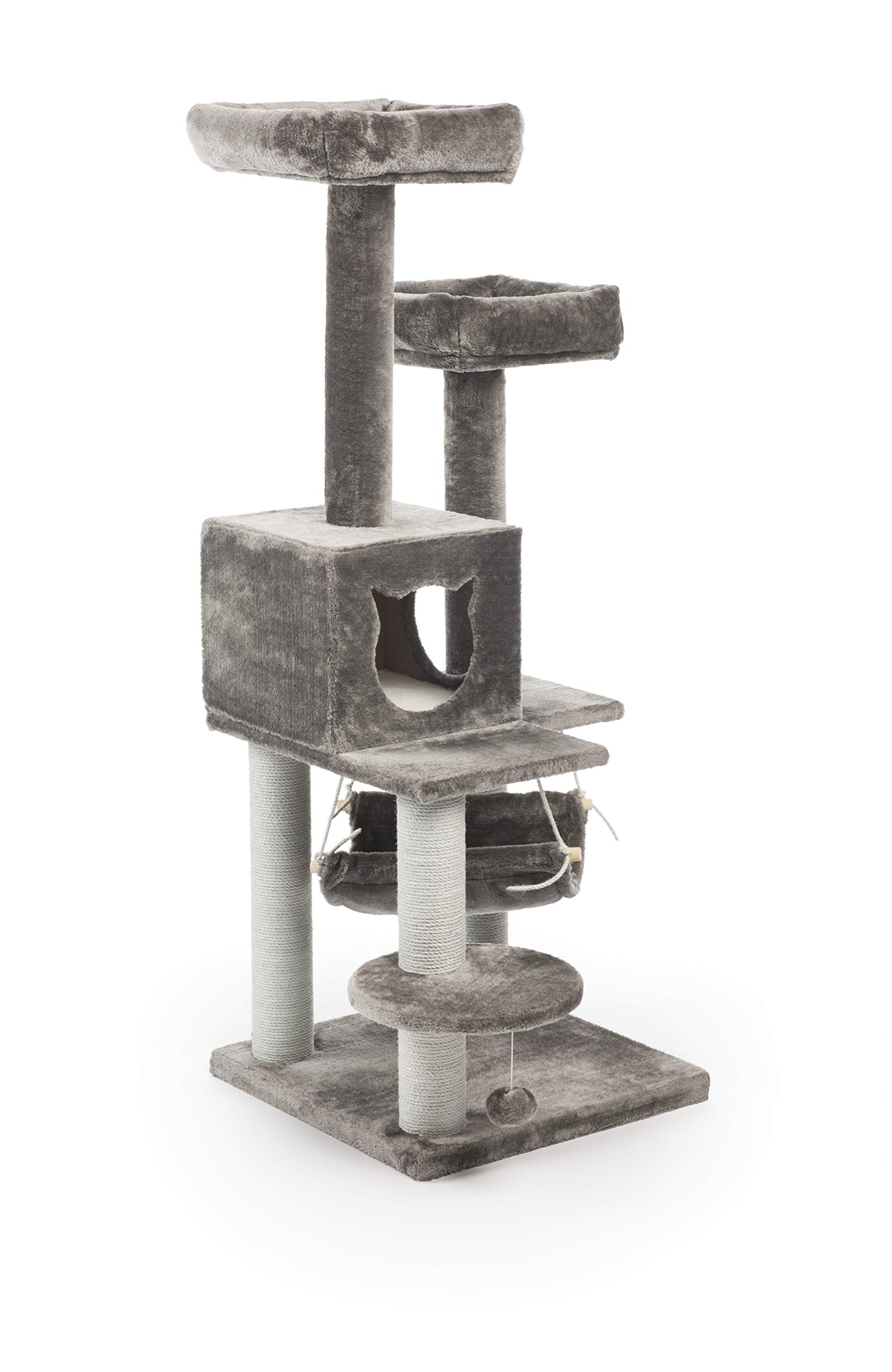 Prevue Pet Products Kitty Power Paws Party Tower Cat Tree Furniture - Multi-Level Playhouse for Kittens & Cats with Scratching Posts, Perches & Hideouts - Perfect for Indoor Play, Exercise & Climbing
