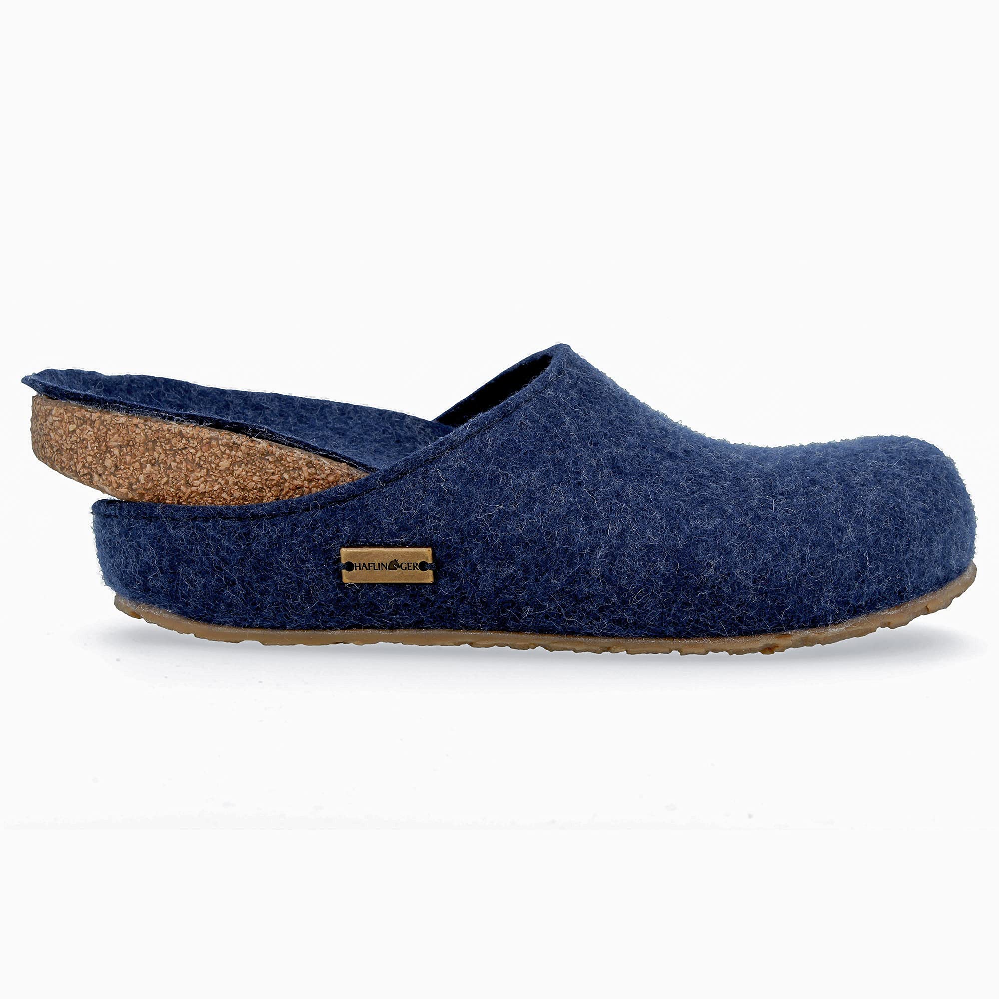 HAFLINGER Men's Wool Slippers - Comfortable Indoor/Outdoor House Shoes for Relaxation at Home & Backyard Use