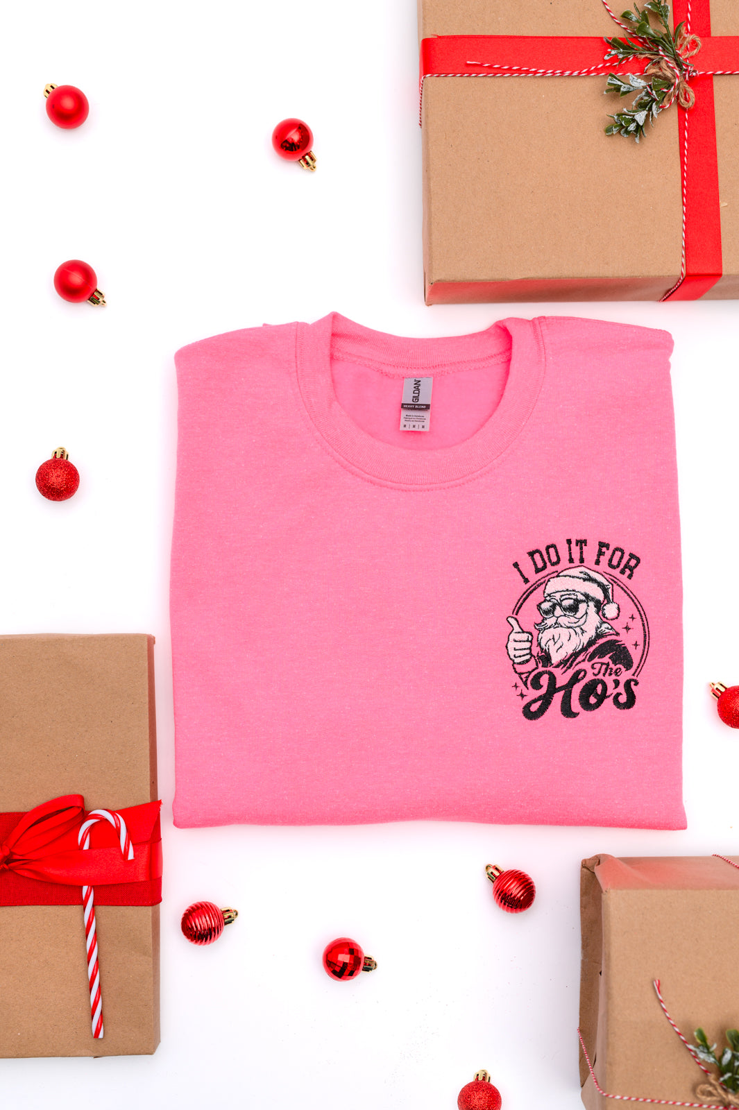 PREORDER: For The Hos Embroidered Sweatshirt - Women's Fashion Hoodie with Unique Design | Perfect for Casual Wear, Street Style & Gift Giving