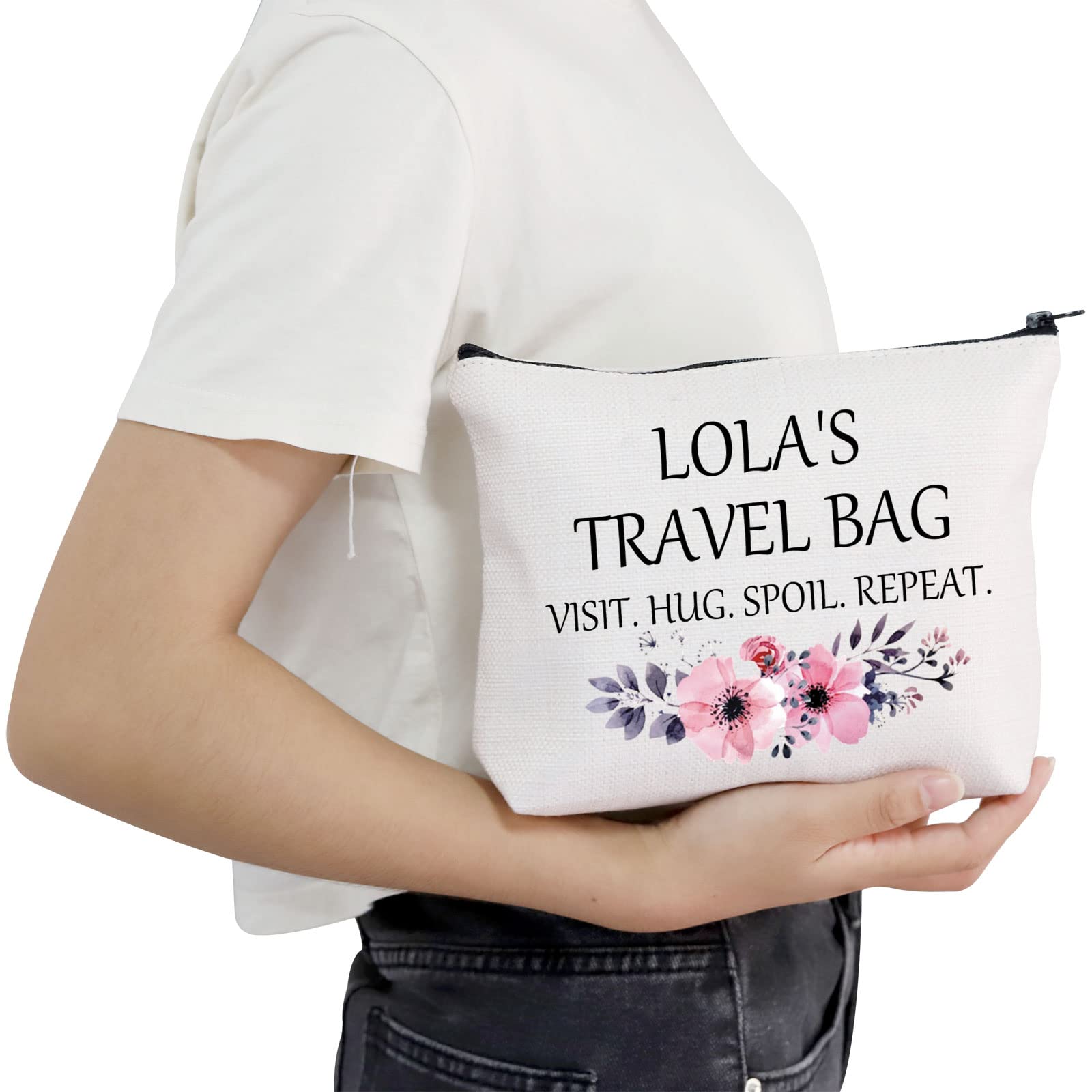 **POFULL Lola’s Travel Bag – Best Birthday Gift for Lola, Cosmetic Pouch with 