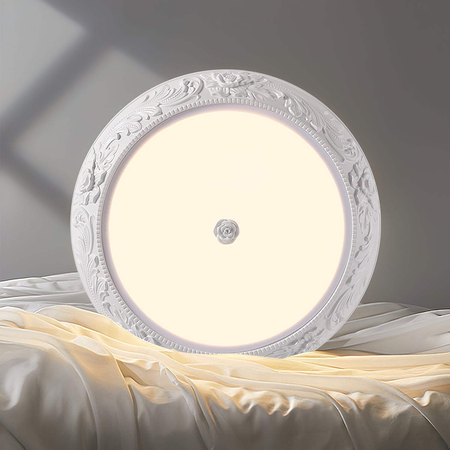 Modern Embossed Resin Ceiling Light Fixture - Elegant Home & Office Lighting for Living Room, Bedroom, Dining Area | Energy Efficient & Stylish Design
