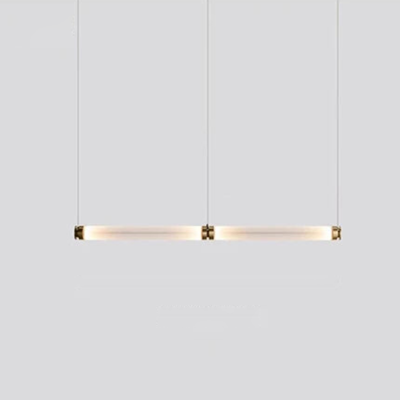 Stellar Orbit Linear LED Minimalist Pendant Light - Modern Dimmable Hanging Fixture for Kitchen Island, Dining Room & Bedroom Lighting