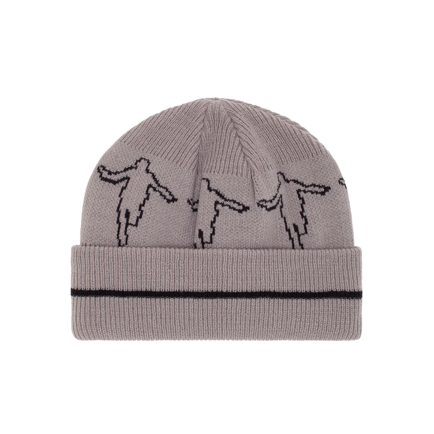 Warm Hockey Hank Beanie - Soft Winter Knit Hat for Men & Women - Grey - Perfect for Ice Skating, Hockey Games & Cold Weather Activities