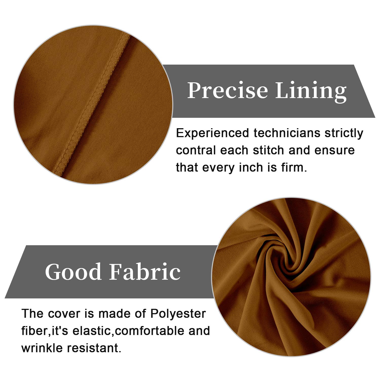 ManMengJi 6 ft Spandex Table Cover - Stretchable Fitted Tablecloth for Standard Folding Tables, Universal Rectangular Tablecloth for Wedding, Banquet, Party & Events (Brown) - Perfect for Indoor & Outdoor Decorations, Catering, and Home Dining