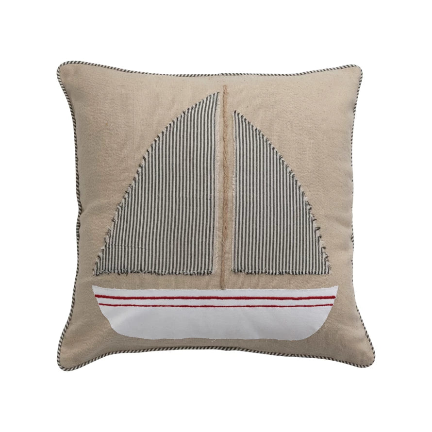 Sailboat Patchwork Cushion Cover 20