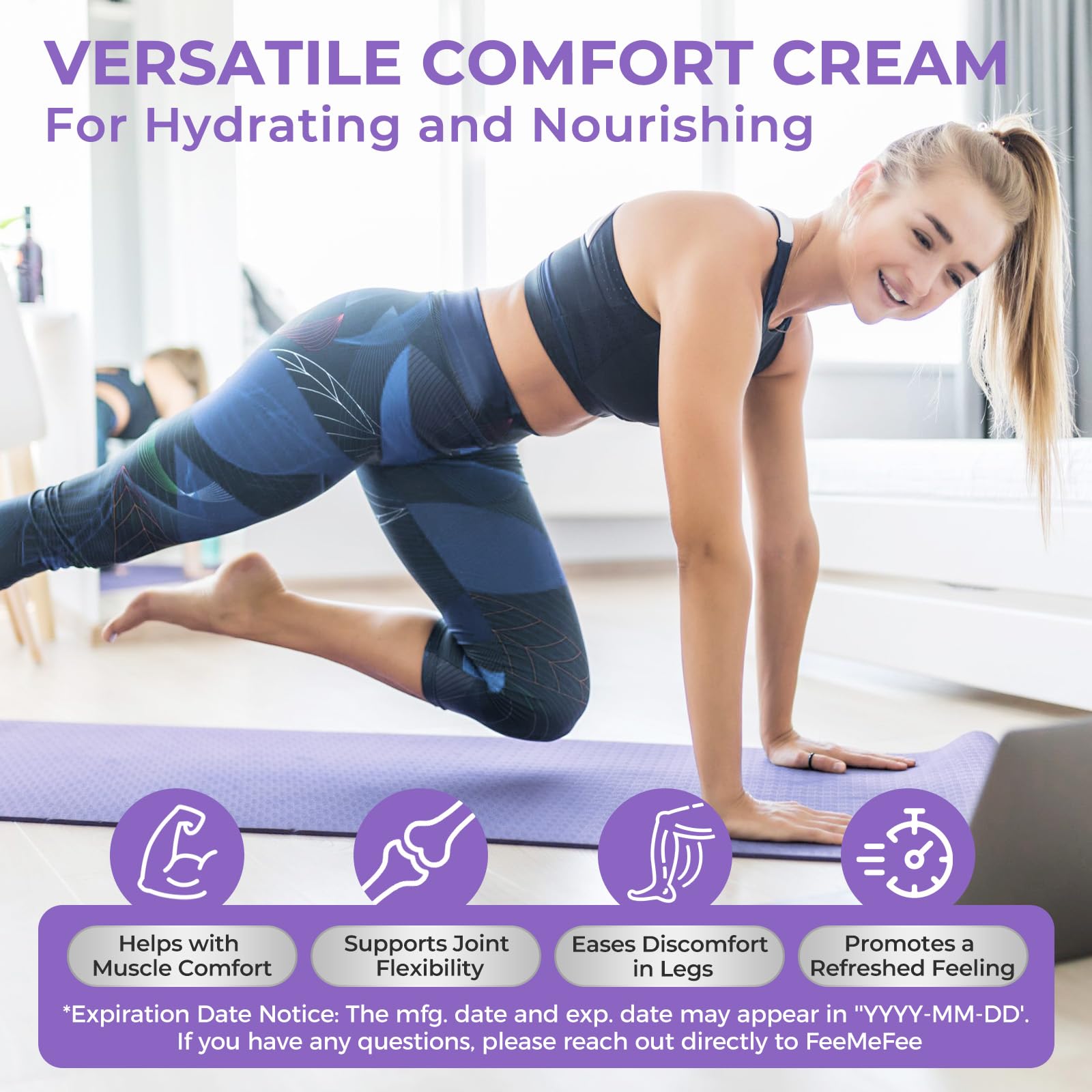 Natural Magnesium Lotion for Better Sleep - Coconut Oil & Shea Butter Cream with Vitamin E & Lavender | 4 oz | Relaxing Nighttime Moisturizer for Stress Relief & Muscle Recovery