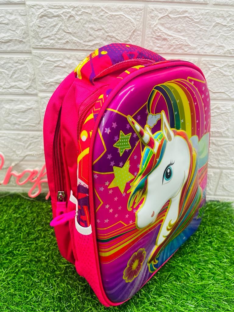 Paaroots Unicorn 3D Hardtop Backpack for Kids - Cute School Bag for Preschool Girls & Boys, Durable Bookbag for Nursery & Kindergarten - Perfect Gift for Toddlers (Ideal for School, Daycare & Travel Adventures)