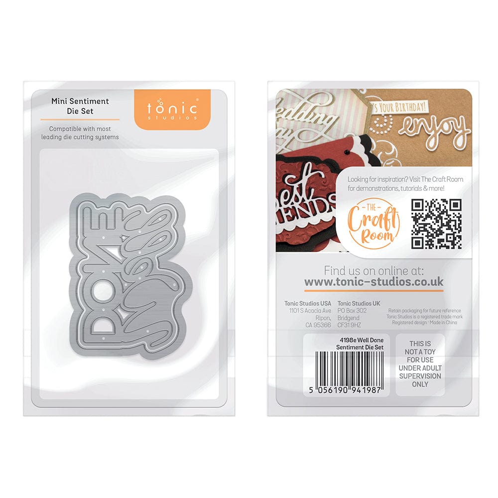 Well Done Sentiments Die Set 4198E - Premium Crafting Dies for Scrapbooking, Card Making, and DIY Greeting Cards - Perfect for Handmade Invitations and Paper Crafts