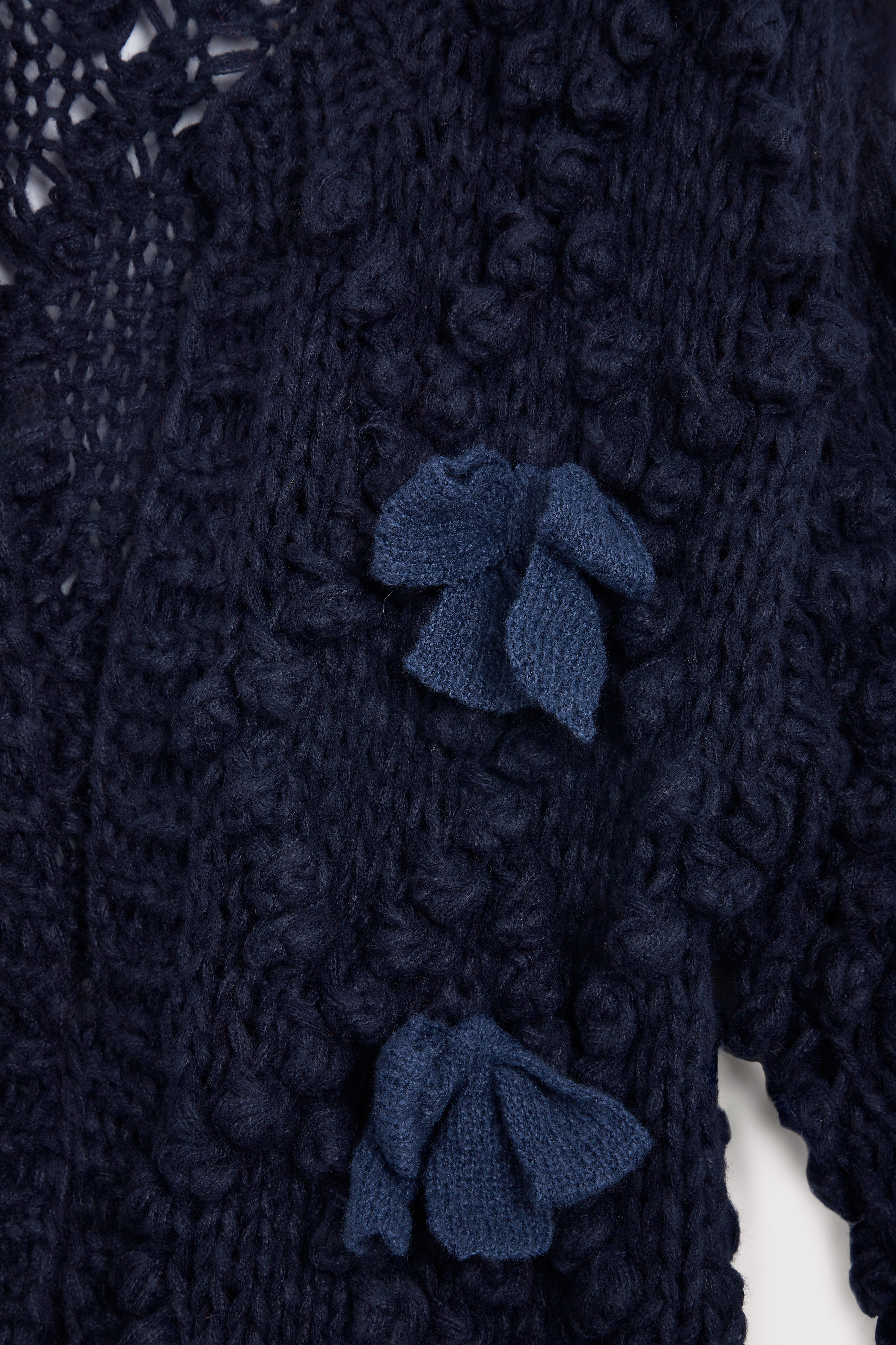 Textured Bow Cardigan Sweater for Women - Cozy Knit Open Front Long Sleeve Wrap Cardigan - Perfect for Fall, Winter & Spring Layering