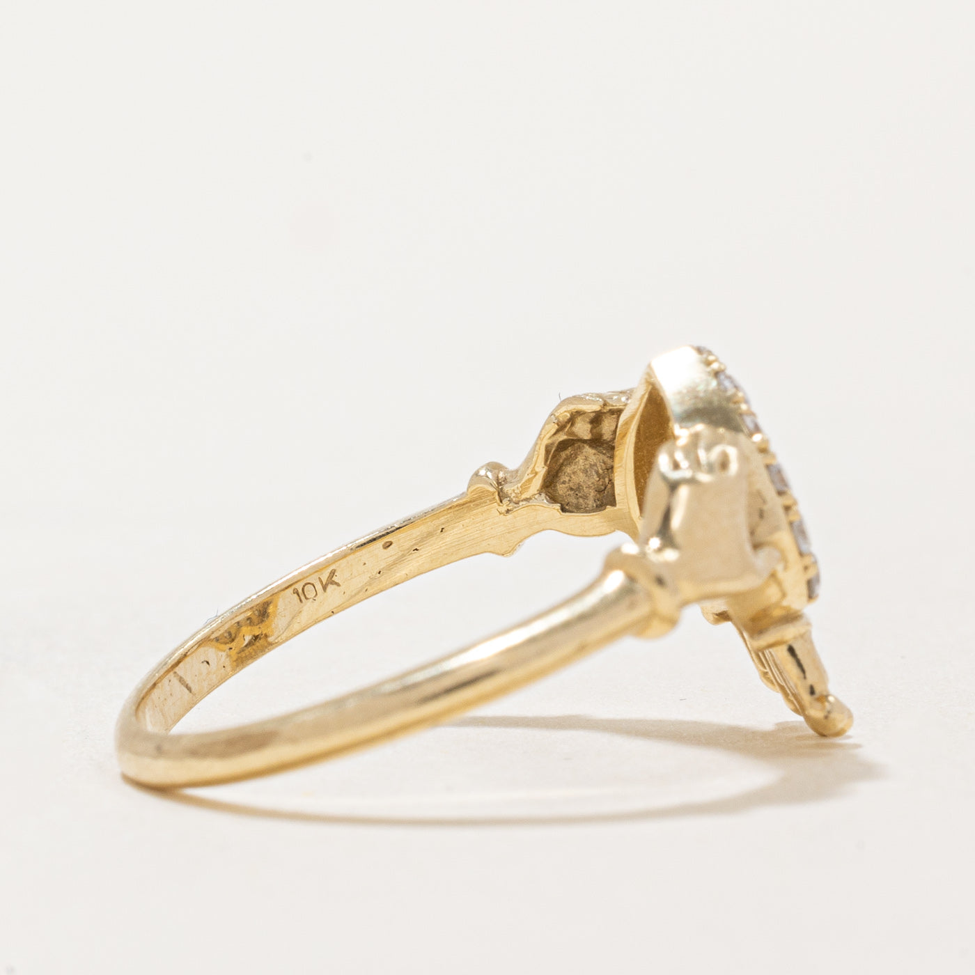 0.20ctw Diamond Claddagh Ring - Size 6.5 - Irish Love Friendship Loyalty Wedding Band - Perfect for Engagement, Anniversary & Valentine's Day Gifts