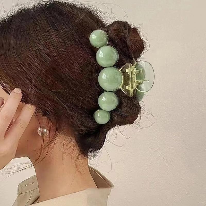 CHRONEX 2PCS Strong Hold Hair Claw Clips for Women - Rose Flower Barrettes for Long Hair, Elegant Hair Styling Accessories for Everyday, Work, Party & Wedding (Pattern 3)