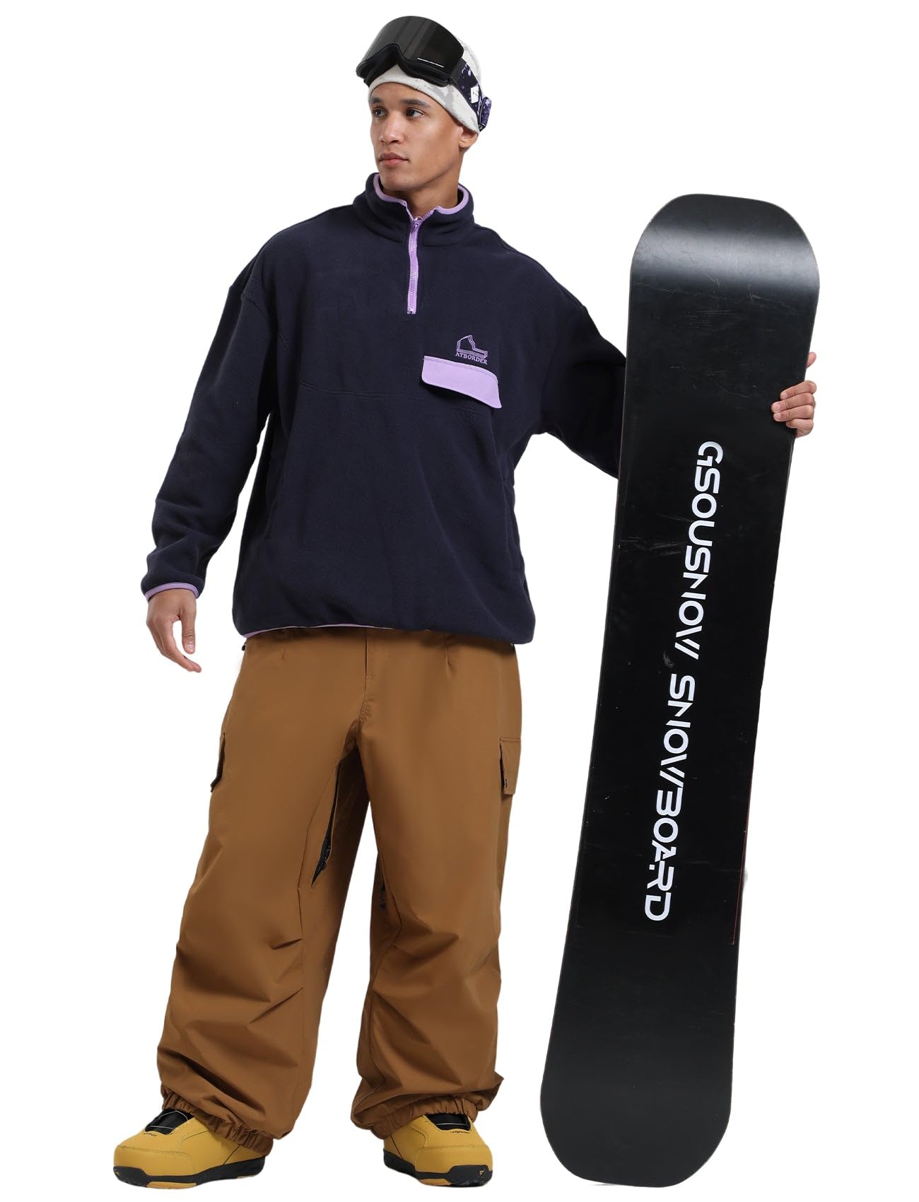 GSOU SNOW Men's & Women's Baggy Ski Pants - Insulated Waterproof Snowboard Pants for Winter Sports | Windproof, Wear-Resistant Cargo Pants for Skiing, Snowboarding & Outdoor Activities