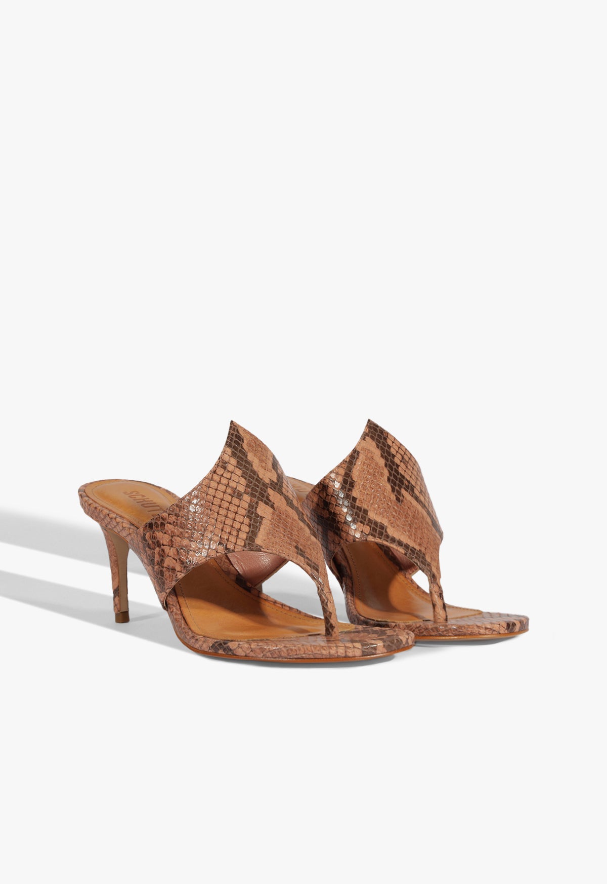 Elena Snake Print Sandals with 2.5 Inch Mid Heel - Women's Fashion Shoes for Casual Outings & Summer Parties (Style: S2092400300005)