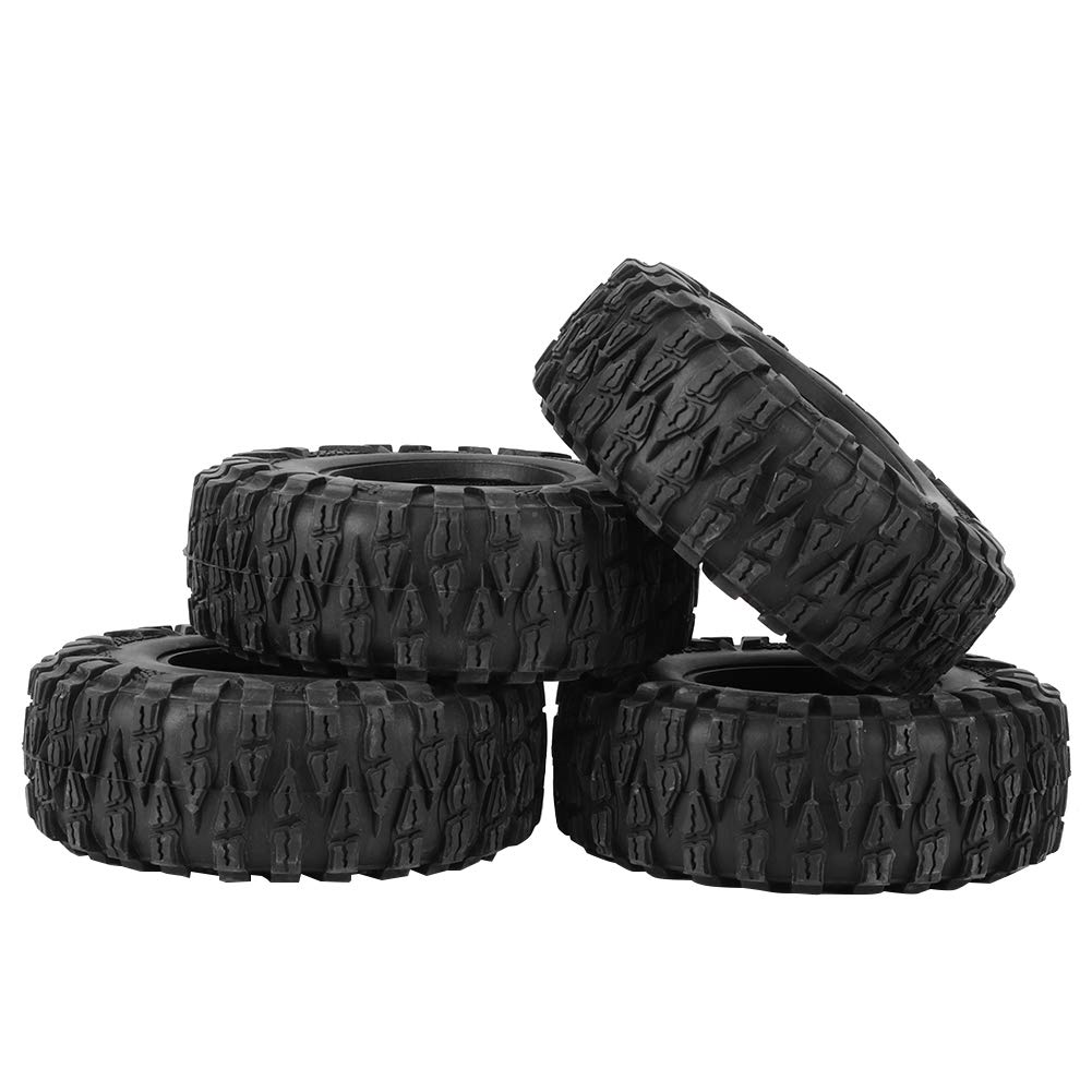 Durable RC Car Rubber Tires - 2.2 Inch Wear-Resistant Crawler Wheels for Off-Road RC Vehicles | Perfect for Rock Crawling, Trail Adventures & DIY RC Upgrades