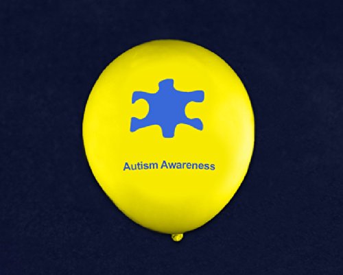Autism Awareness Latex Balloons - 25 Pack Blue Puzzle Piece Balloons for Autism Spectrum Disorder Fundraising & Awareness Events | Party Decorations, Charity Events, School Activities