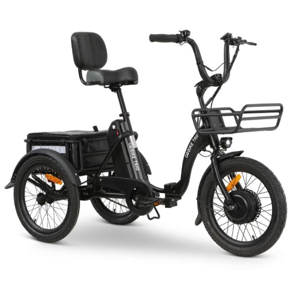 Go Bike TRIO Crossover Lightweight Foldable Electric Tricycle for Adults - 250W Motor, 20MPH, 30-50 Mile Range - Perfect for Commuting, Urban Travel & Senior Mobility