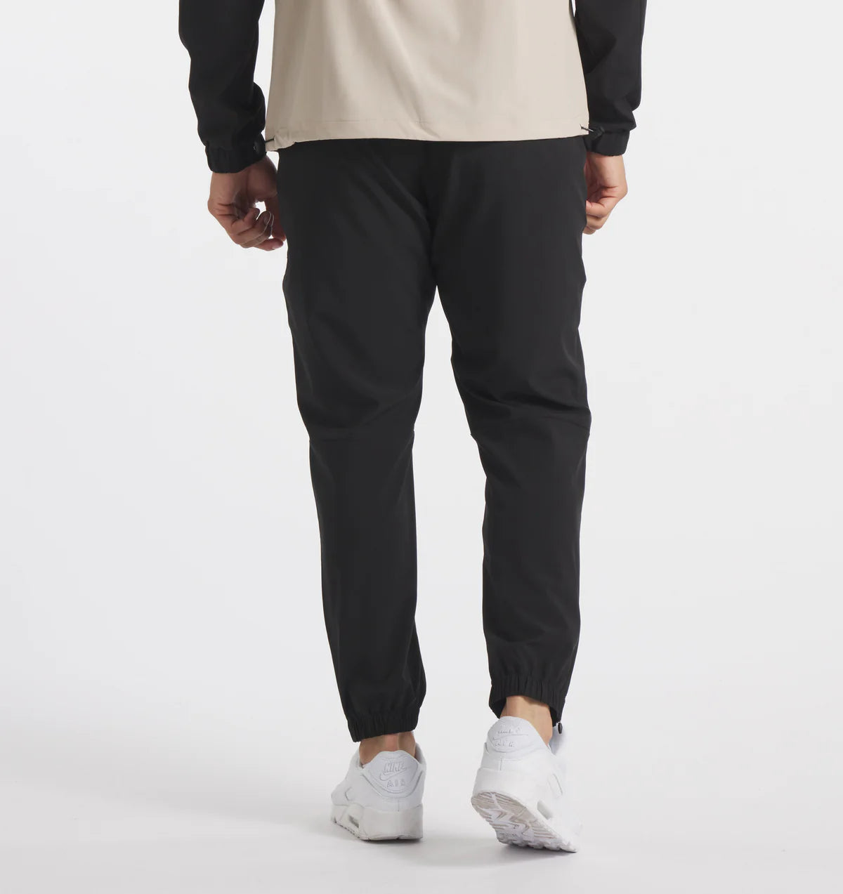 Men's Water-Resistant Track Pants - Black | Lightweight Quick-Dry Joggers for Running, Gym & Outdoor Activities
