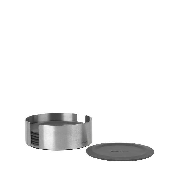 Premium Stainless Steel Drink Coasters Set - 6 Pack Round Absorbent Coasters for Hot & Cold Beverages - Perfect for Home, Office, Bar, and Restaurant Use