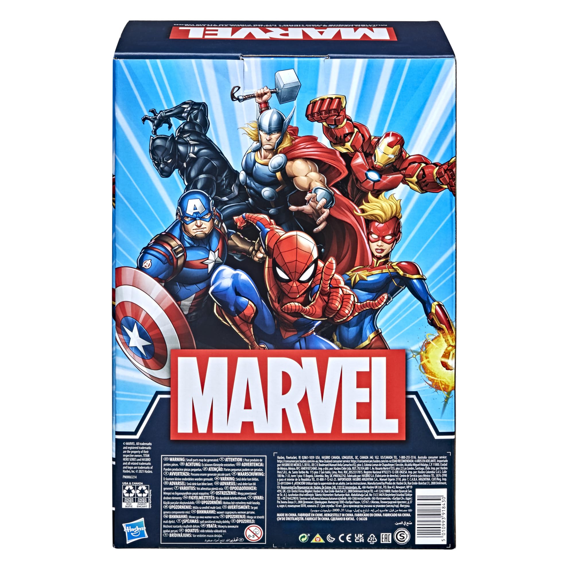 Marvel Titan Hero Series 6-Pack Action Figures – 12-Inch Superhero Toys for Kids Ages 4+ | Avengers, Spider-Man & More | Amazon Exclusive | Birthday Gifts & Collectibles