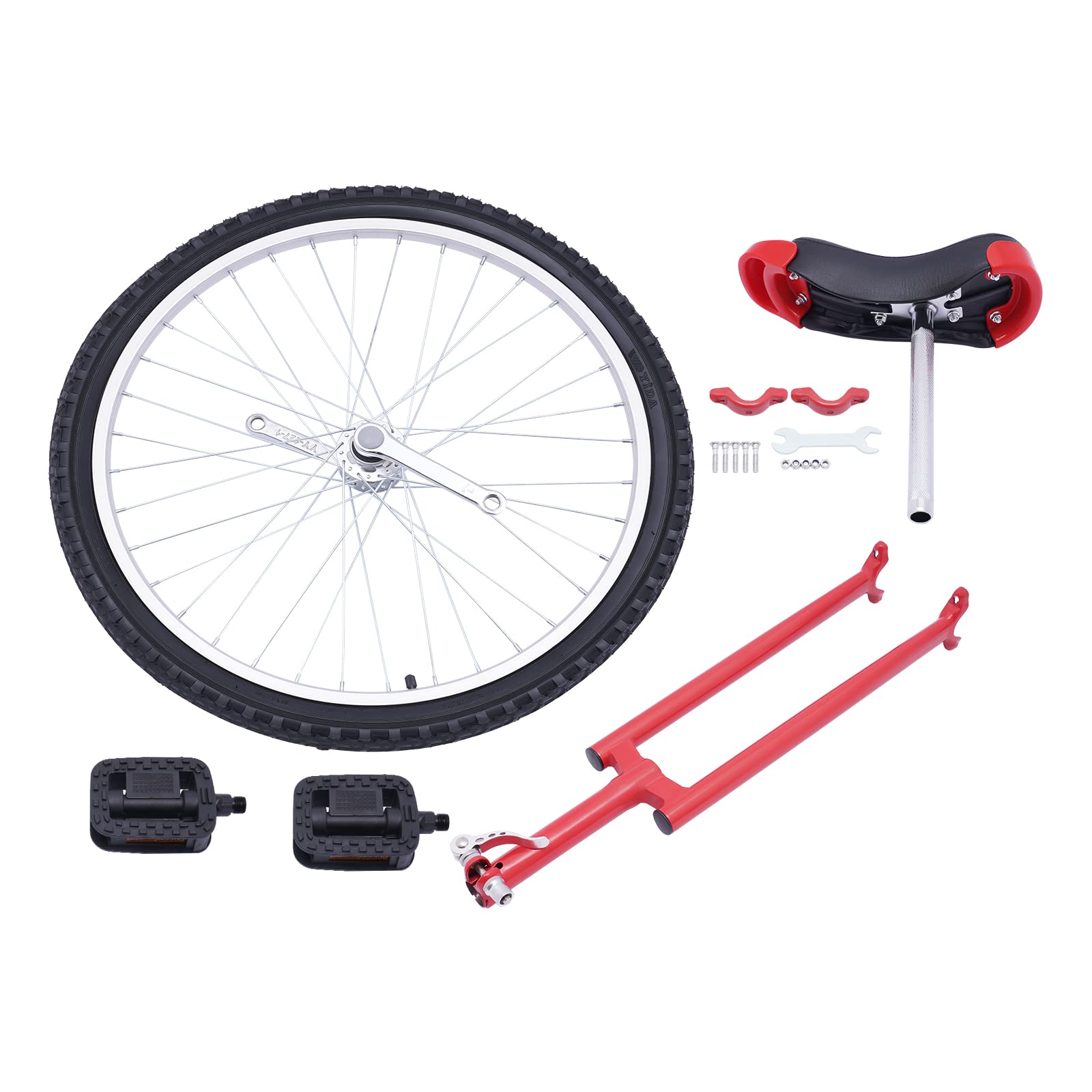YIYIBYUS 24 Inch Wheel Unicycle for Adults & Teens - Adjustable Height Outdoor Exercise Bike with 2 Non-Slip Pedals - Perfect for Balance Training, Fitness Workouts & Commuting | Great for Park Rides, Gym Sessions & Daily Transportation