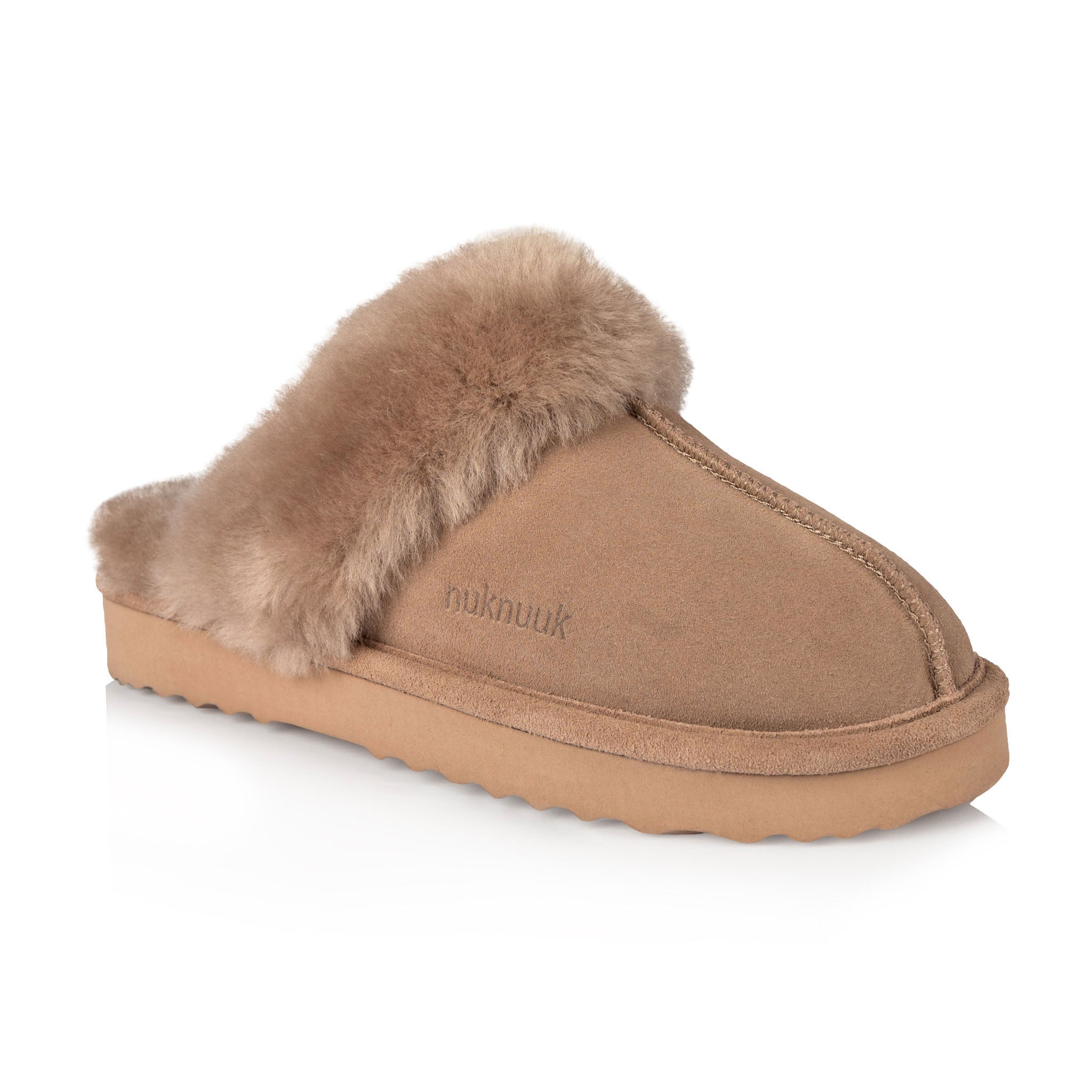 Harlow Women's Fuzzy House Slippers - Soft Indoor/Outdoor Slides with Memory Foam, Bronze Color - Perfect for Home, Lounge & Backyard Comfort