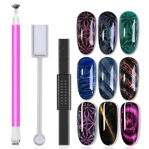 3D Magnetic Cat Eye Gel Nail Polish - Double Head Magnet Stick for Nail Art Manicure (1PC) | Professional Salon & DIY Home Nail Design Tool