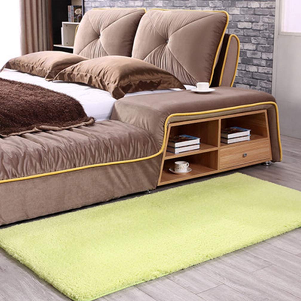 Premium MOXIC Soft Shag Area Rug - Non-Slip Plush Rectangular Carpet for Living Room, Bedroom, Nursery - Modern Indoor/Outdoor Home Decor - Green 6.5' x 13' - Perfect for Cozy Family Gatherings & Kids Play Area