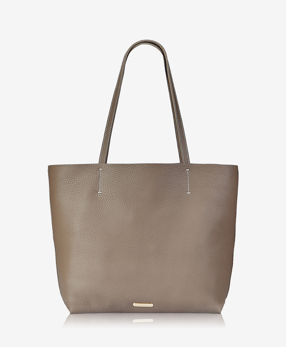 Hunter Tote Bag - Premium Driftwood Pebble Grain Leather Handbag for Women - Perfect for Work, Travel & Everyday Use