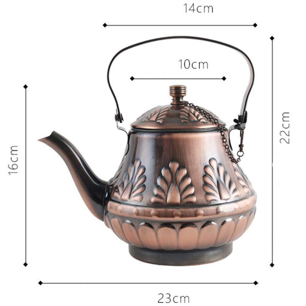 Premium 1.8L Stainless Steel Teapot & Coffee Kettle with Strainer - Induction Cooker Safe, Antique Design for Home, Restaurant & Gifting - Perfect for Tea Brewing, Coffee Making & Hot Pot Cooking