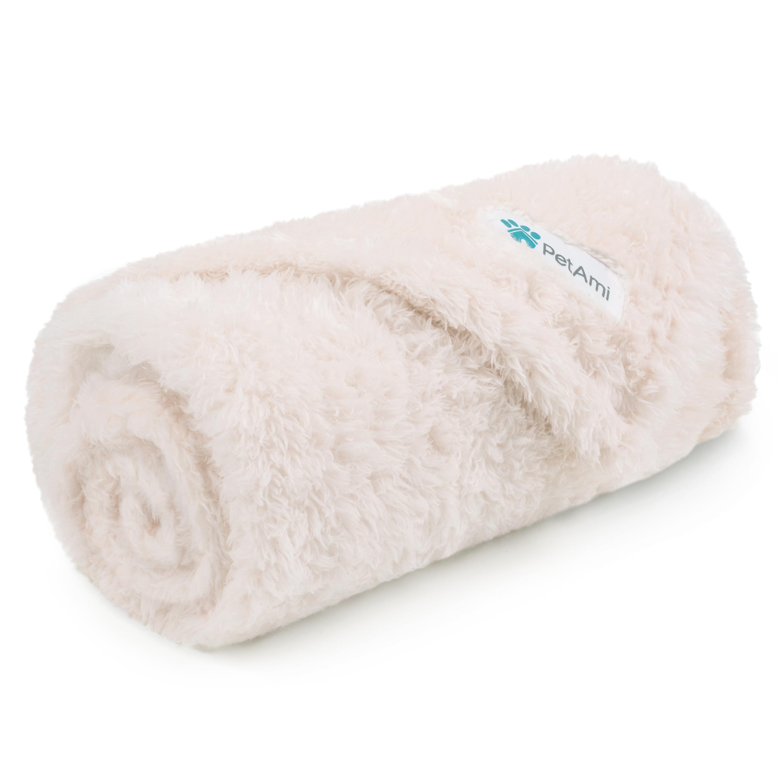 PetAmi Soft Fluffy Dog Blanket for Small Dogs & Cats - Washable Sherpa Fleece for Couch & Bed