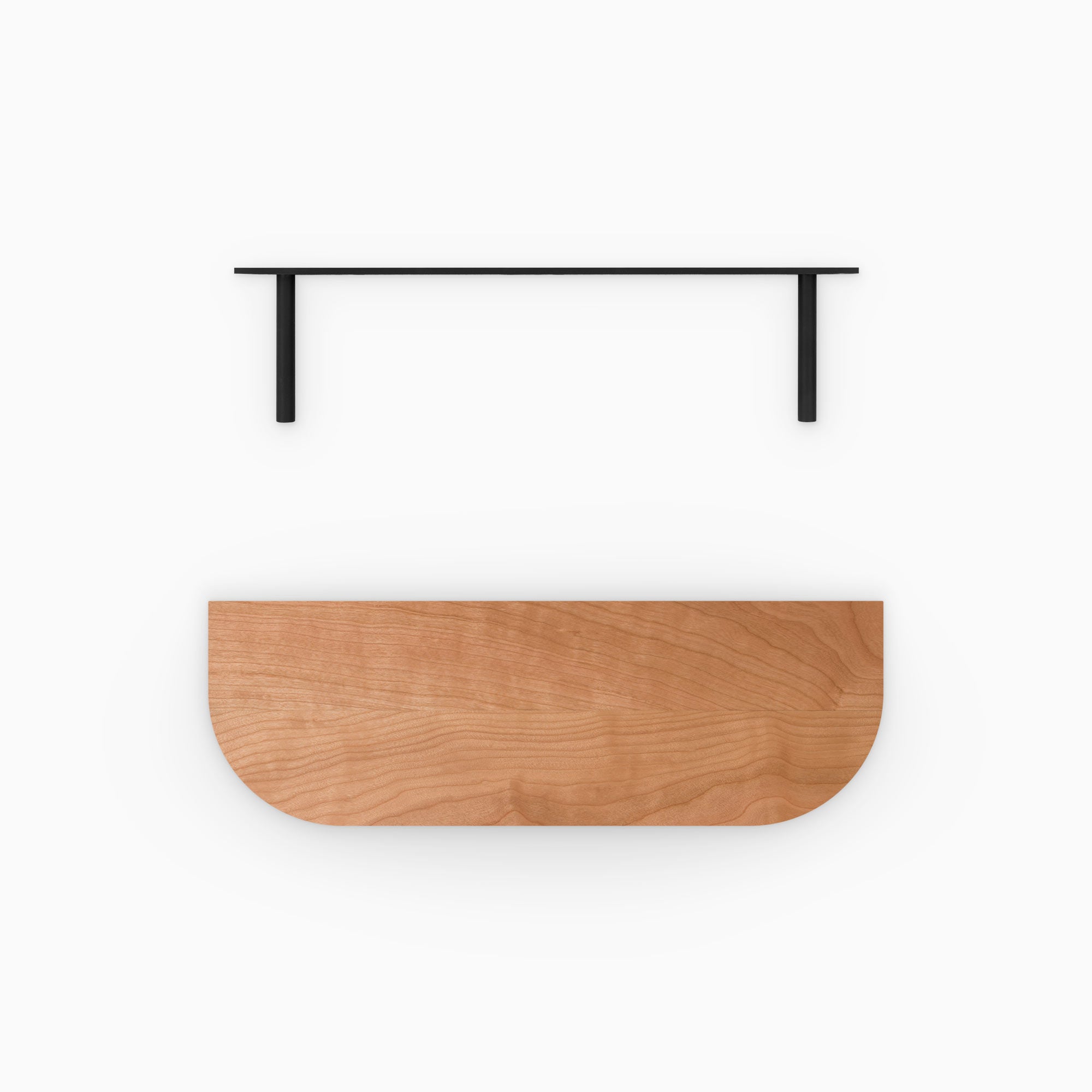 Aksel RADius Cherry Floating Shelf - Wall Mounted Wooden Shelf for Home Decor, Kitchen, Bathroom & Living Room Storage - Perfect for Displaying Plants, Books & Decorative Items