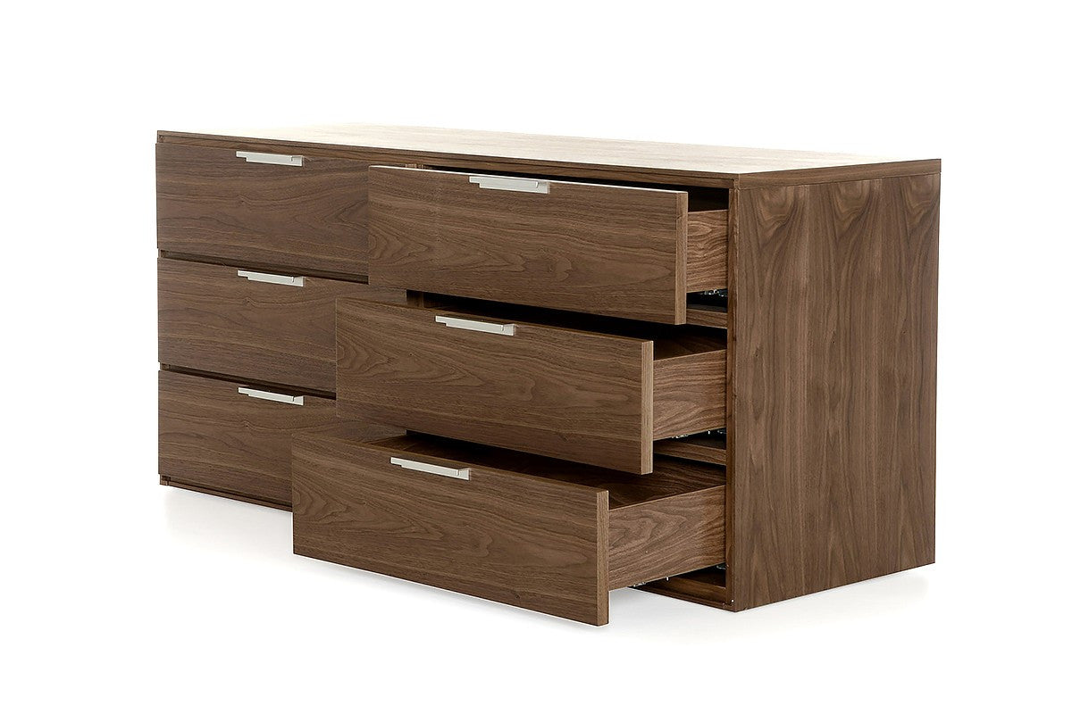 Lauren 6-Drawer Dresser - Modern Wooden Chest of Drawers for Bedroom, Living Room & Closet Storage Organization