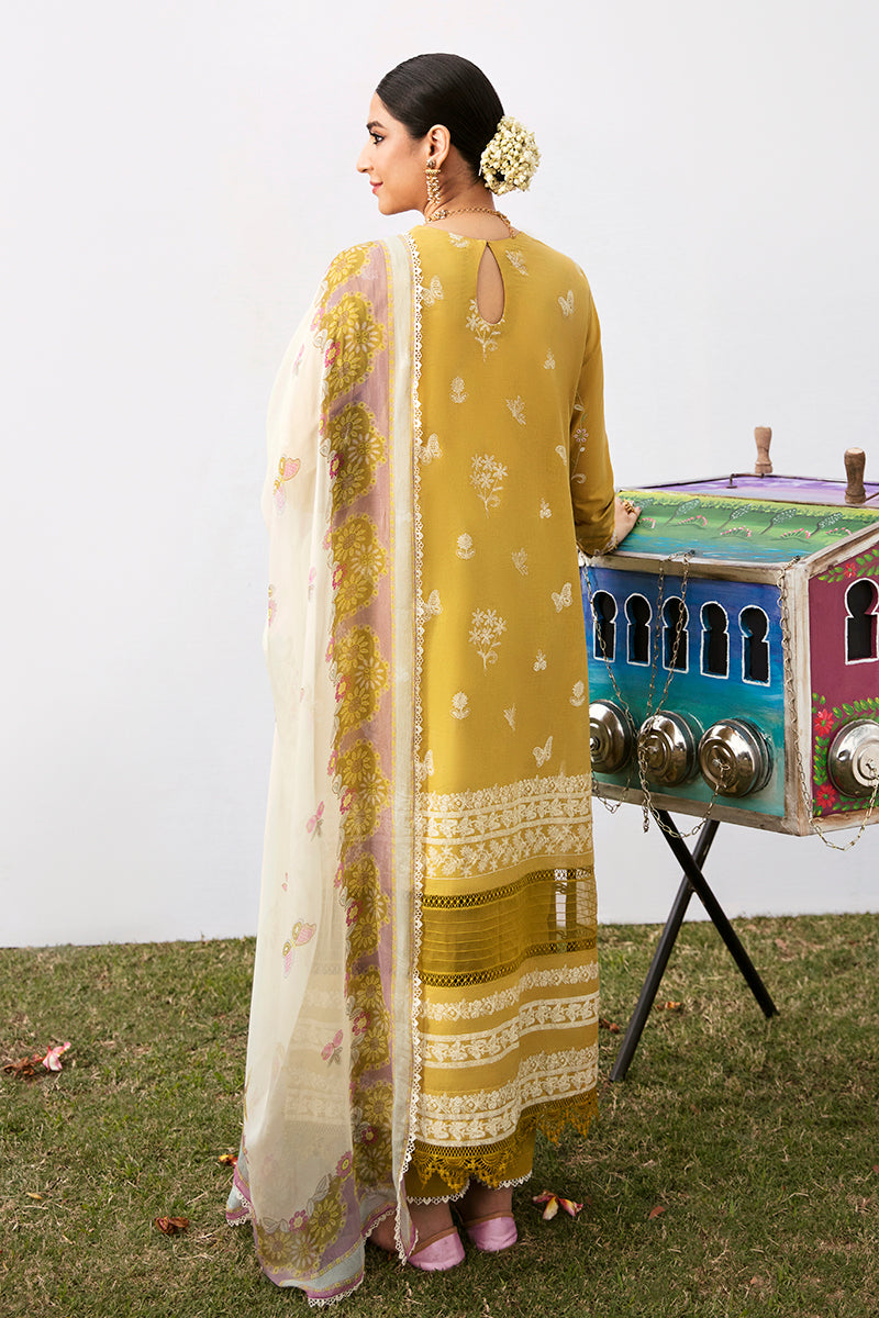 MOSS LILY 3-Piece Embroidered Lawn Suit for Women - Floral Summer Outfit for Casual Wear, Parties & Weddings
