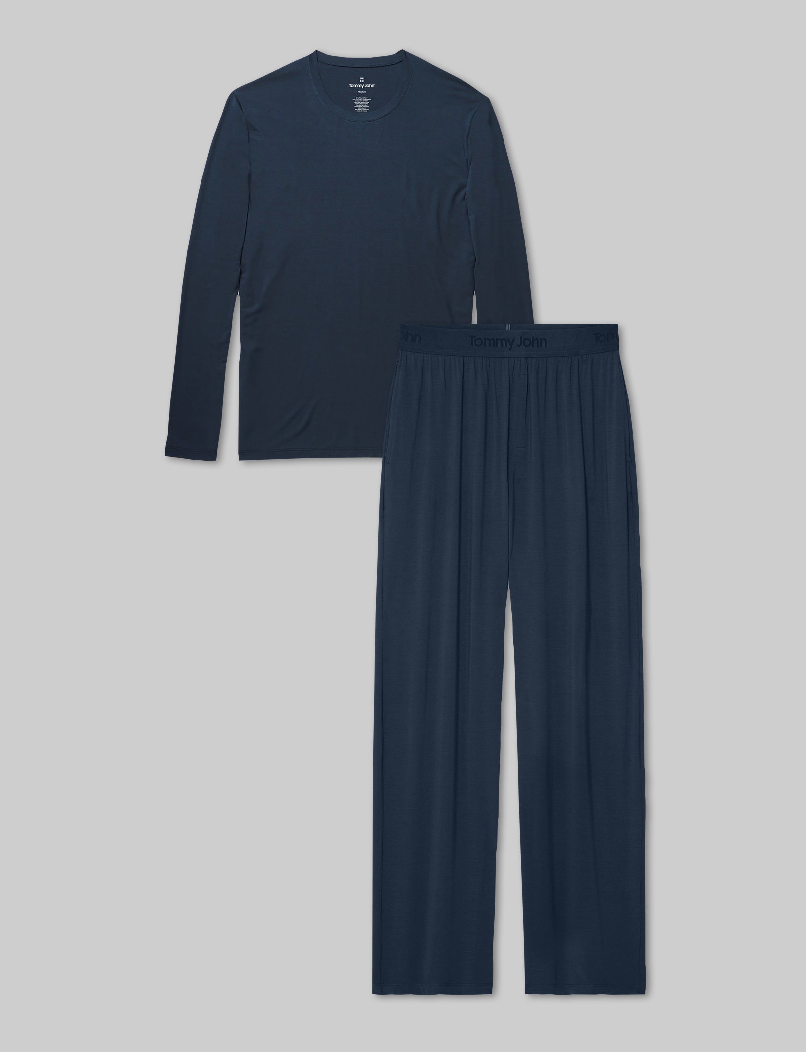 Second Skin Long Sleeve Sleep Tee & Pant Set - Ultra Soft Pajama Set for Women - Perfect for Sleeping, Lounging & Relaxing at Home