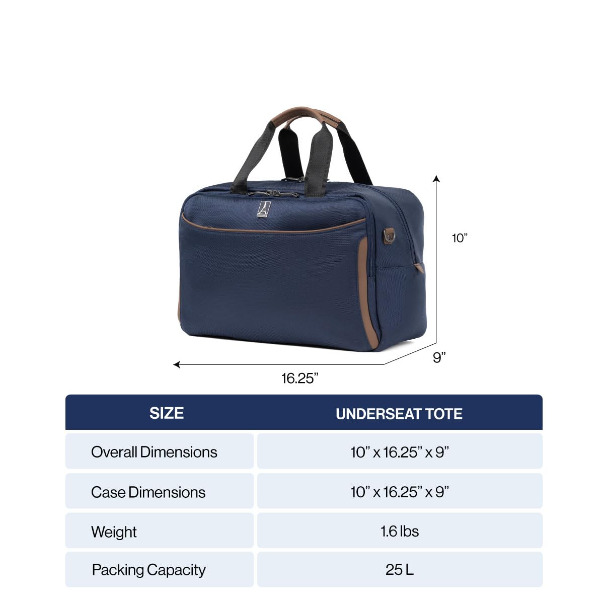 Travelpro Crew Classic Lightweight Softside Carry-On Luggage & Underseat Tote Bag for Men & Women - Patriot Blue | Perfect for Business Trips & Weekend Getaways